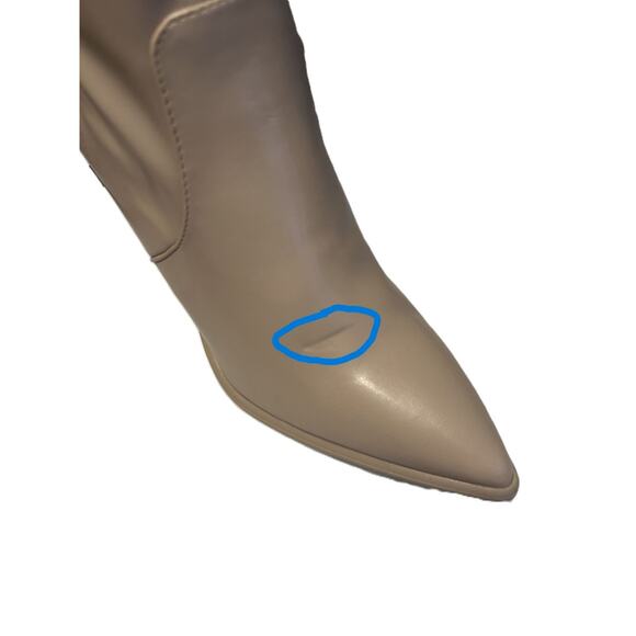 NWI Mia Stiletto Pointed Toe Nude/Tan Pull on Teyla Ankle Boot-11M - Picture 5 of 10